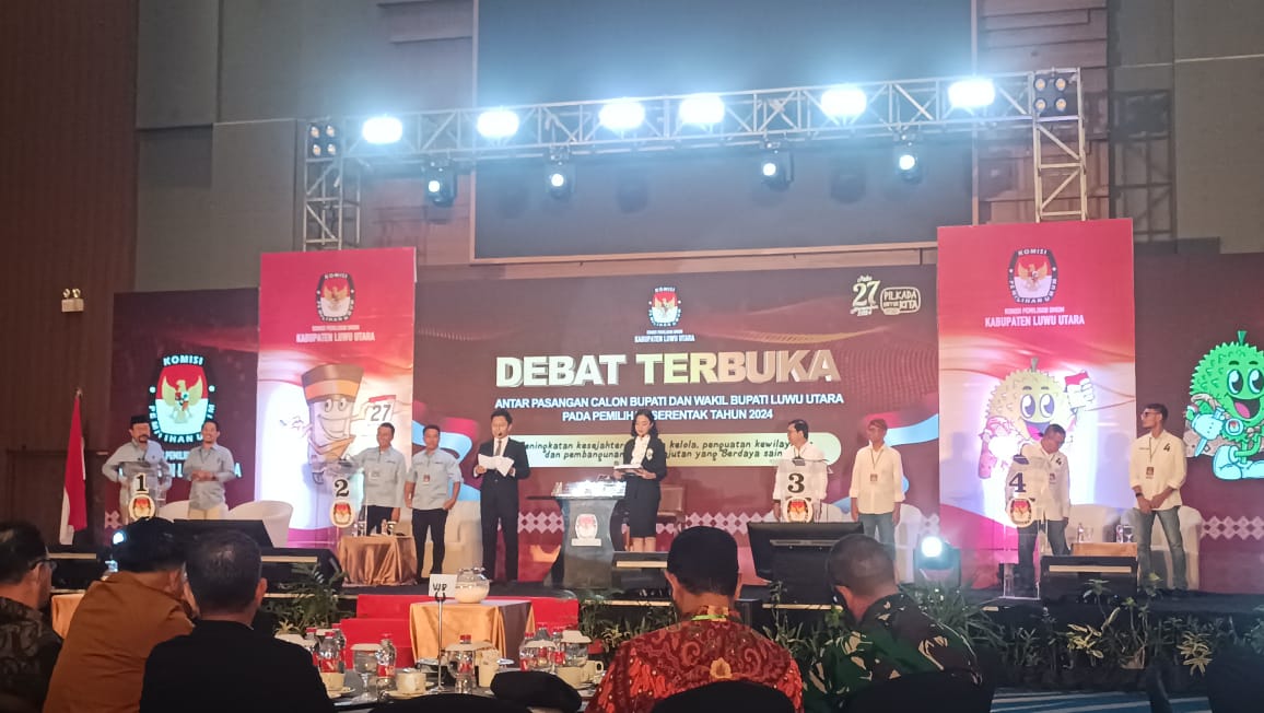 Debat Publik Pertama Calon Bupati dan Wakil Bupati Luwu Utara Tahun 2024