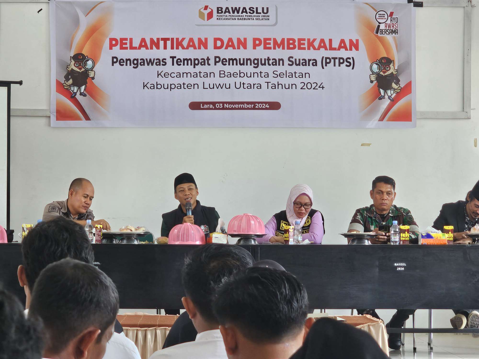 Sambutan Anggota Bawaslu Luwu Utara Tasran Pada Pelantikan PTPS 