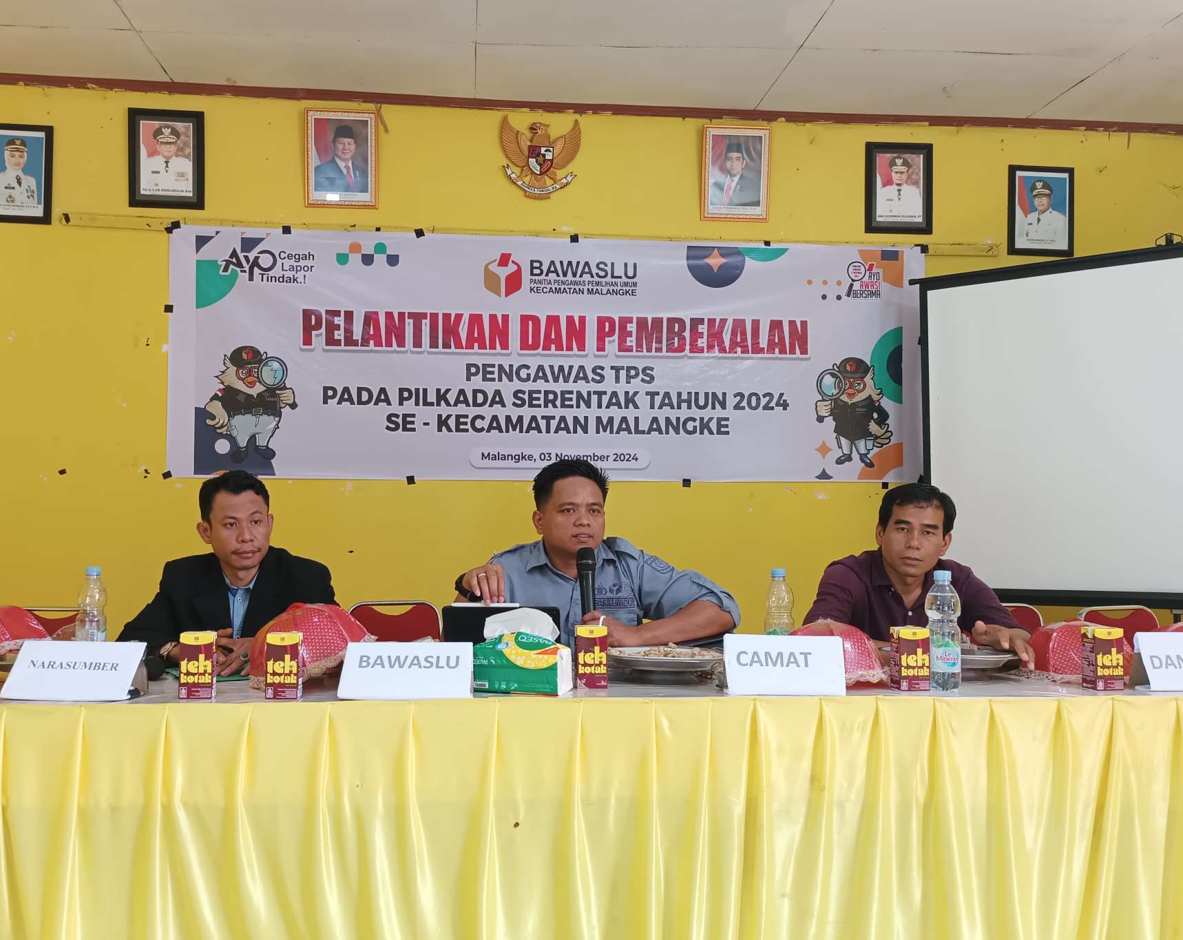 Sambutan Anggota Bawaslu Luwu Utara Supriadi pada Pelantikan PTPS 