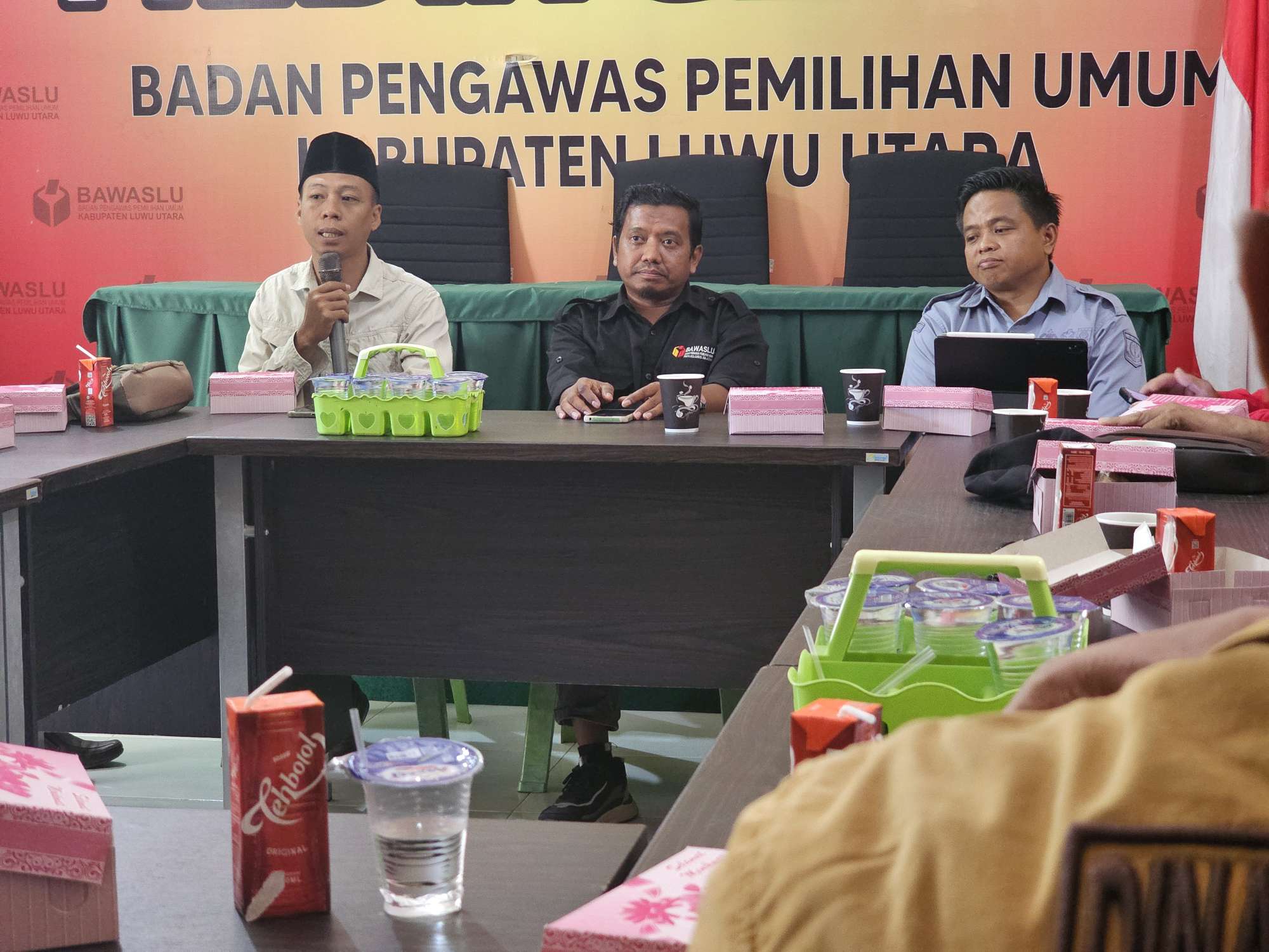 Sambutan Anggota Bawaslu Kabupaten Luwu Utara Tasran 