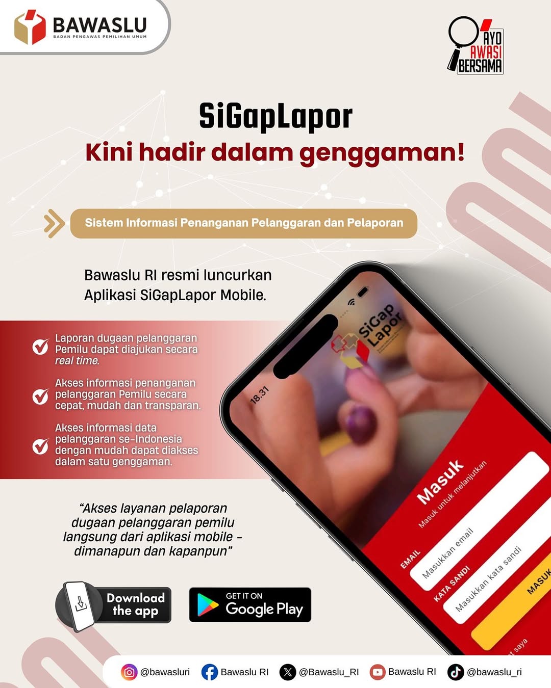 Aplikasi SiGapLapor 