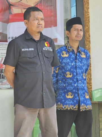 Ketua Bawaslu Luwu Utara Muhajirin saat memberikan amanat 