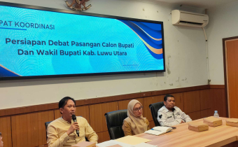 Rapat Koordinasi Persiapan Debat Calon Bupati dan Wakil Bupati Luwu Utara Tahun 2024