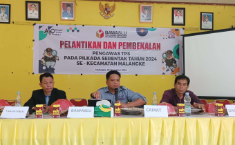 Sambutan Anggota Bawaslu Luwu Utara Supriadi pada Pelantikan PTPS 